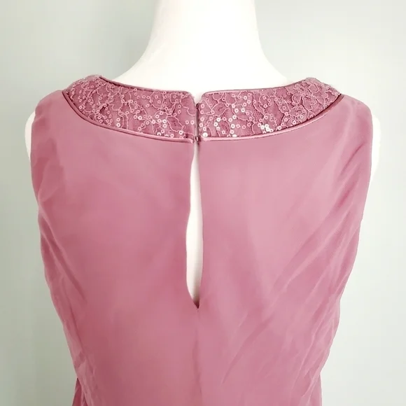 Slny Purple Ruffle Sequin Dress - Picture 4 of 7